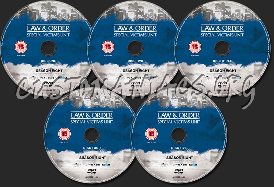 Law & Order Criminal Victims Unit Season 8 dvd label
