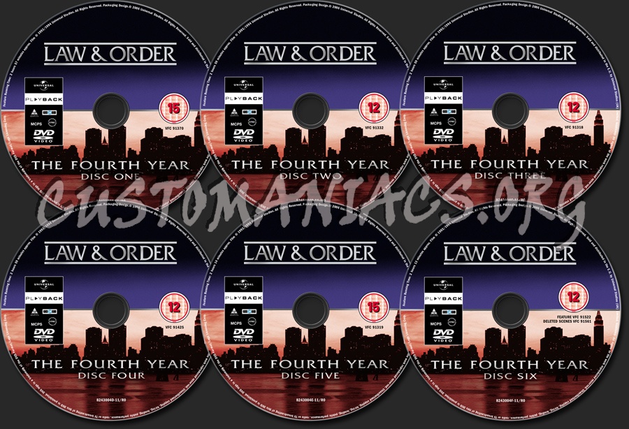 Law & order Season 4 dvd label