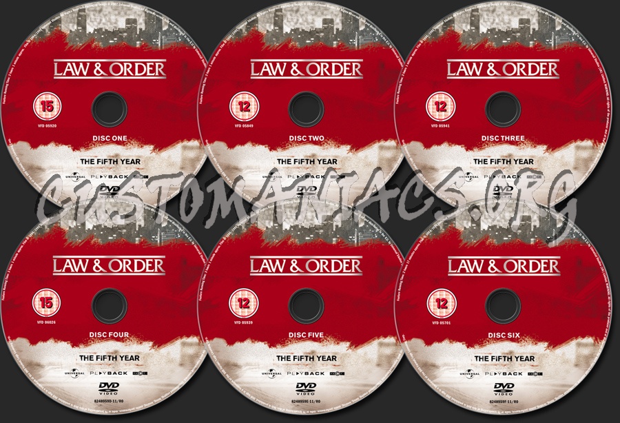 Law & Order Season 5 dvd label