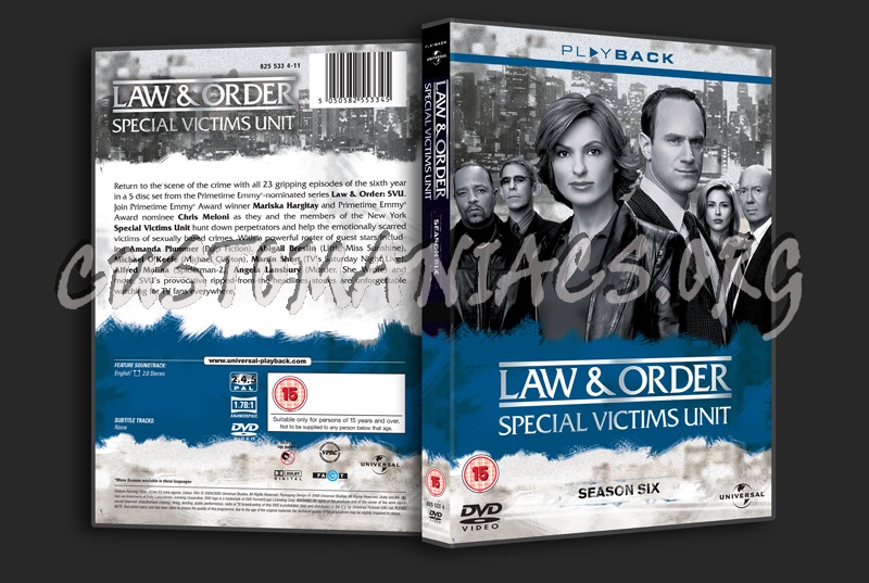 Law & Order Special Victims Unit Season 6 dvd cover