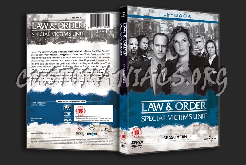 Law & Order Special Victims Unit Season 10 dvd cover