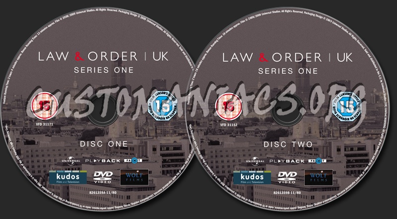 Law & Order UK Series 1 dvd label