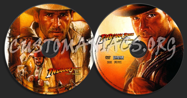 Indiana Jones and the Last Crusade dvd label