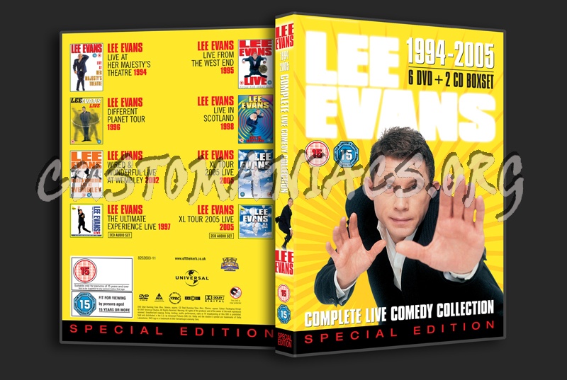 Lee Evans Complete Live Comedy Collection dvd cover