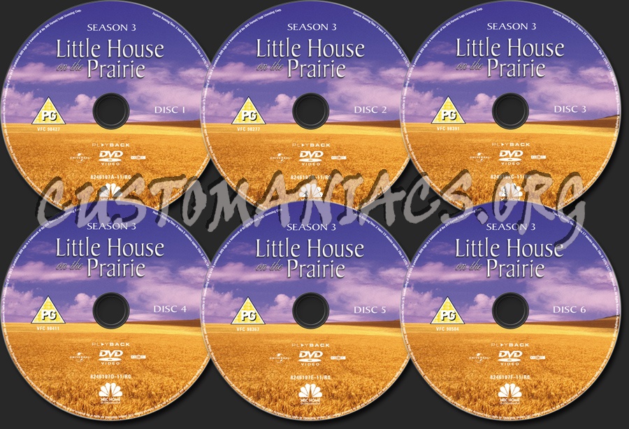 Little House on the Prairie Season 3 dvd label