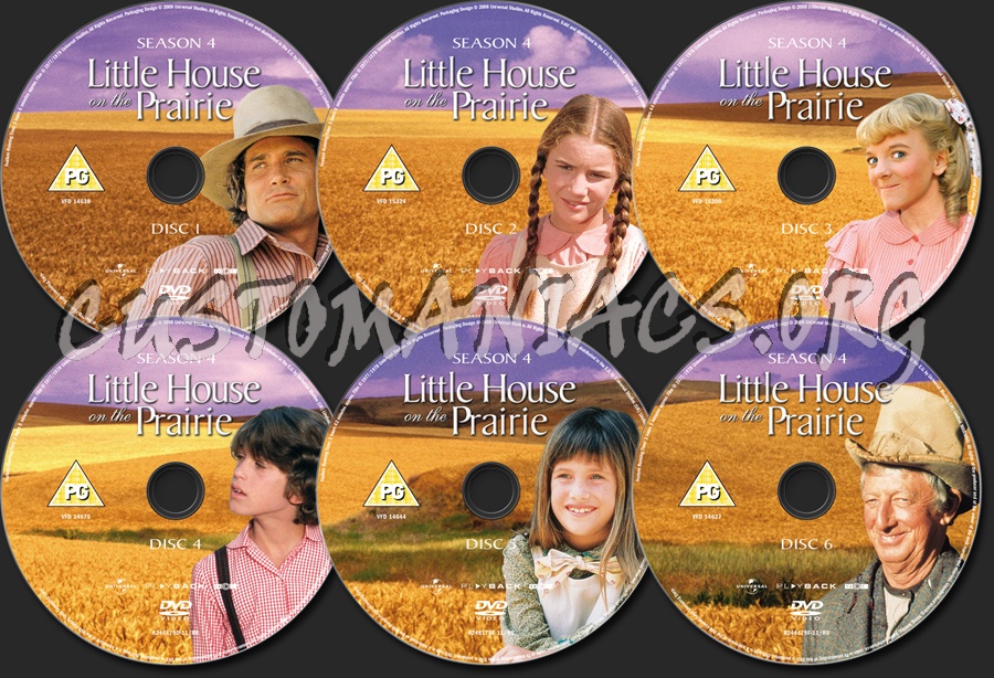 Little House on the Prairie Season 4 dvd label