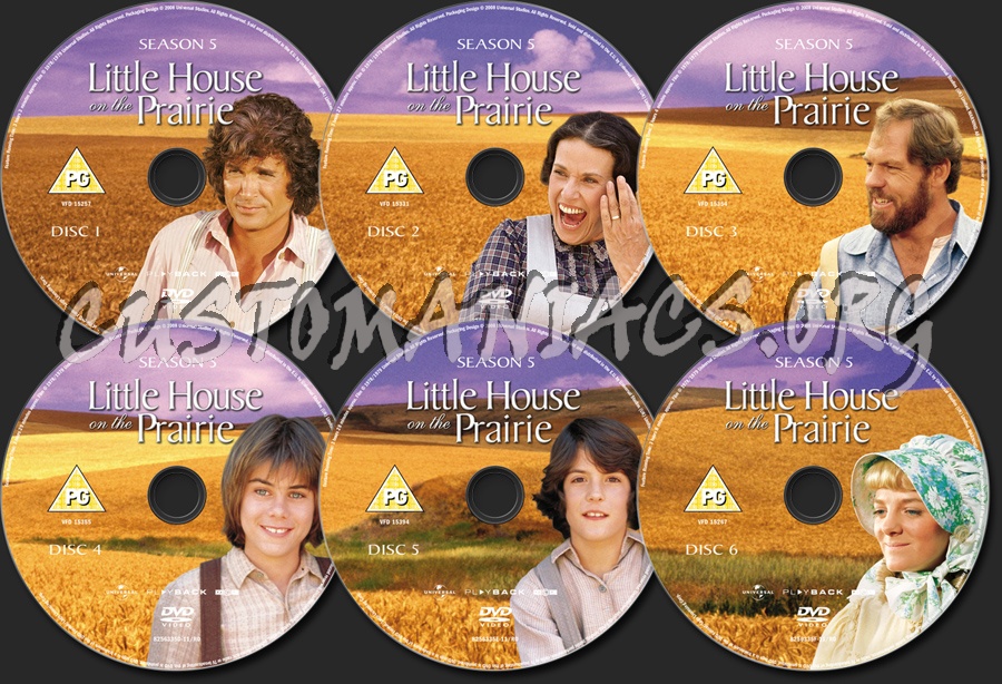 Little House on the Prairie Season 5 dvd label