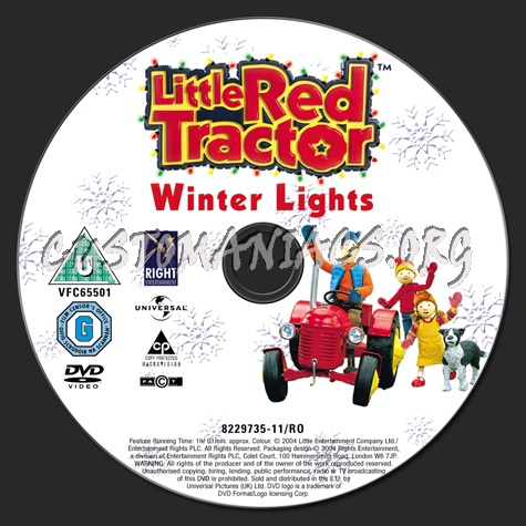 Little Red Tractor: Winter Lights dvd label