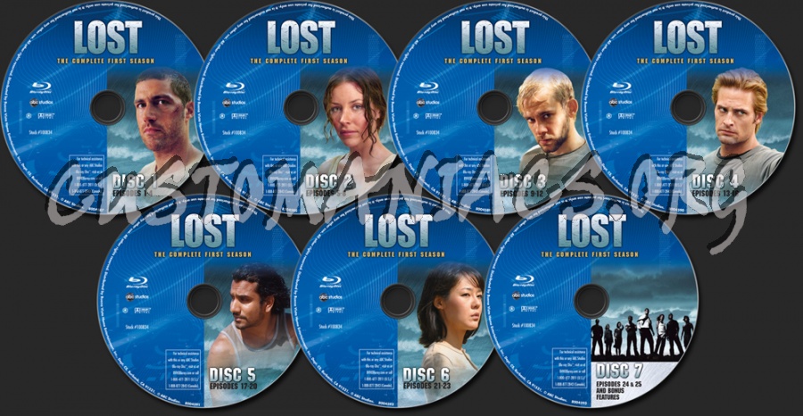 Lost Season 1 blu-ray label