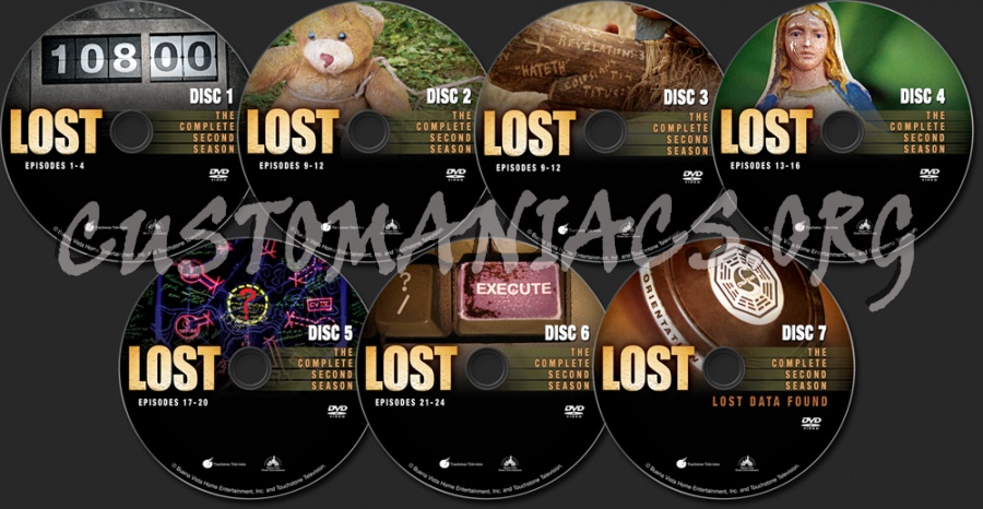 Lost Season 2 dvd label