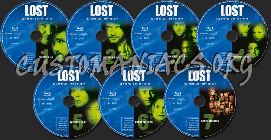 Lost Season 3 blu-ray label