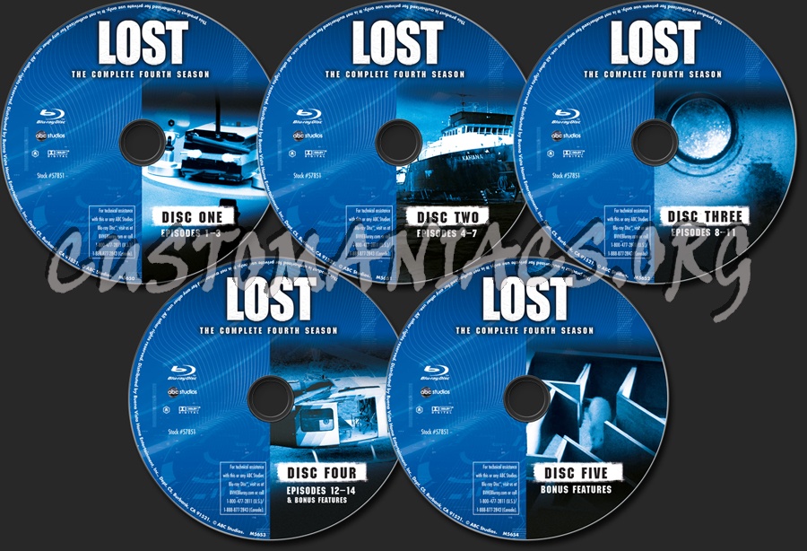 Lost Season 4 blu-ray label
