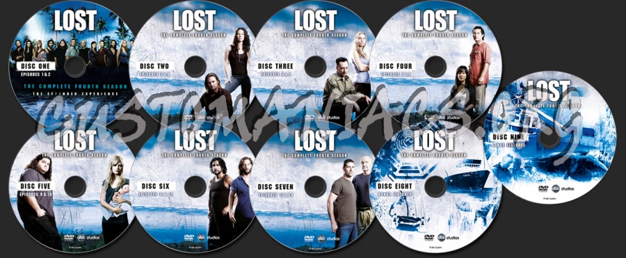 Lost Season 4 Expanded dvd label