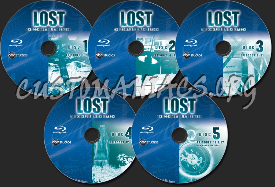 Lost Season 5 blu-ray label