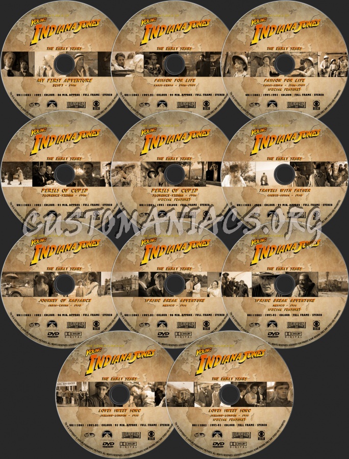 Young Indiana Jones - Early Years dvd label