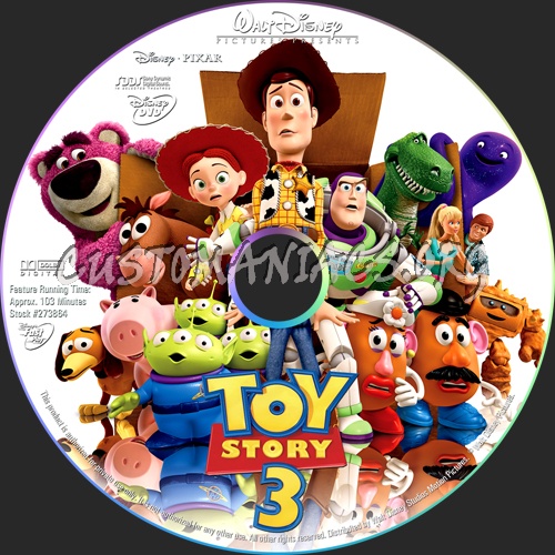 Toy Story 3 dvd label