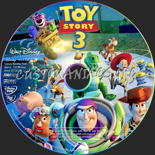 Toy Story 3 dvd label