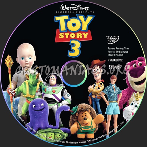 Toy Story 3 dvd label