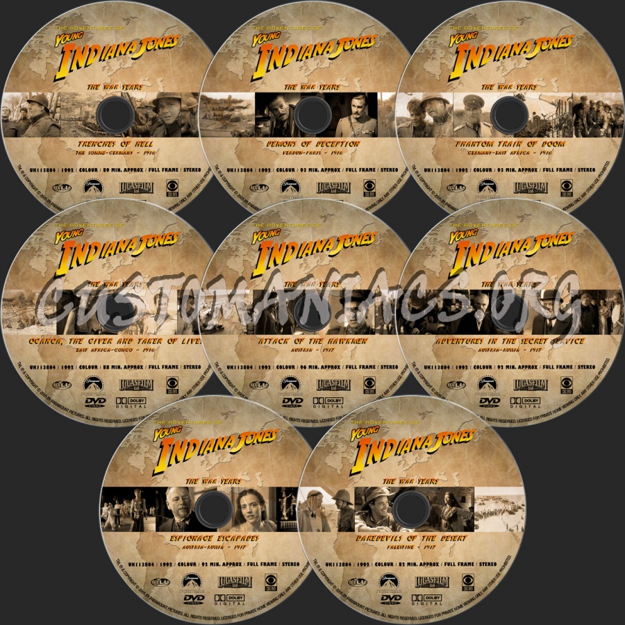 Young Indiana Jones - The War Years dvd label