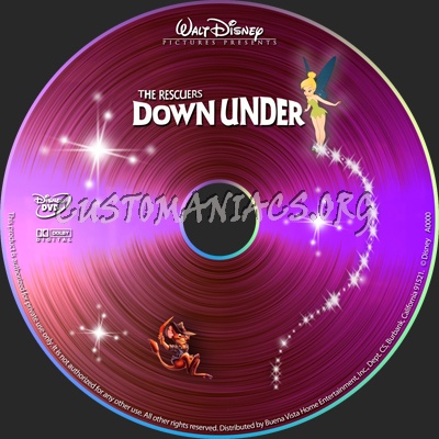 The Rescuers Down Under dvd label
