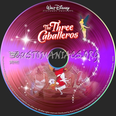 The Three Caballeros dvd label