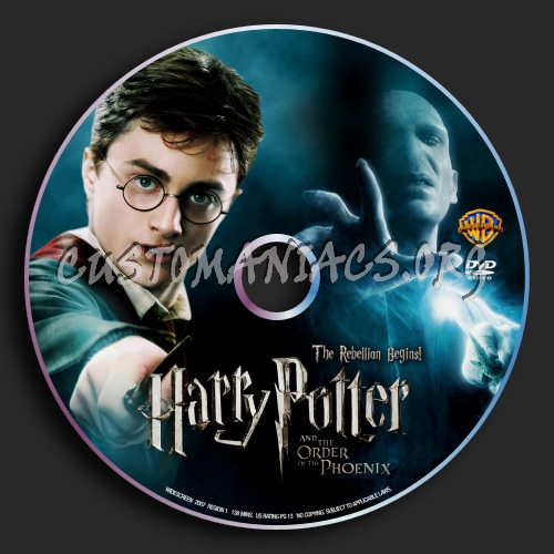 Harry Potter And The Order Of The Phoenix dvd label