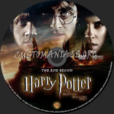 Harry Potter and the Deathly Hallows Part 1 dvd label