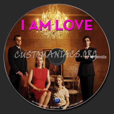 I Am Love blu-ray label