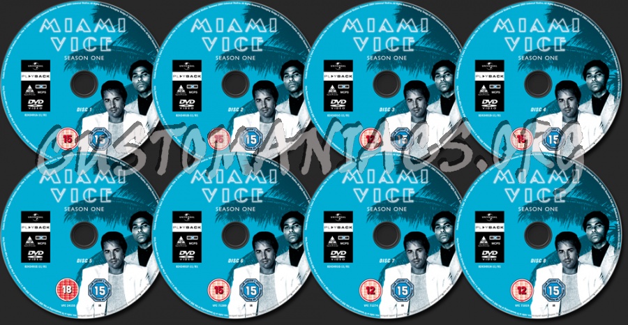 Miami Vice Season 1 dvd label