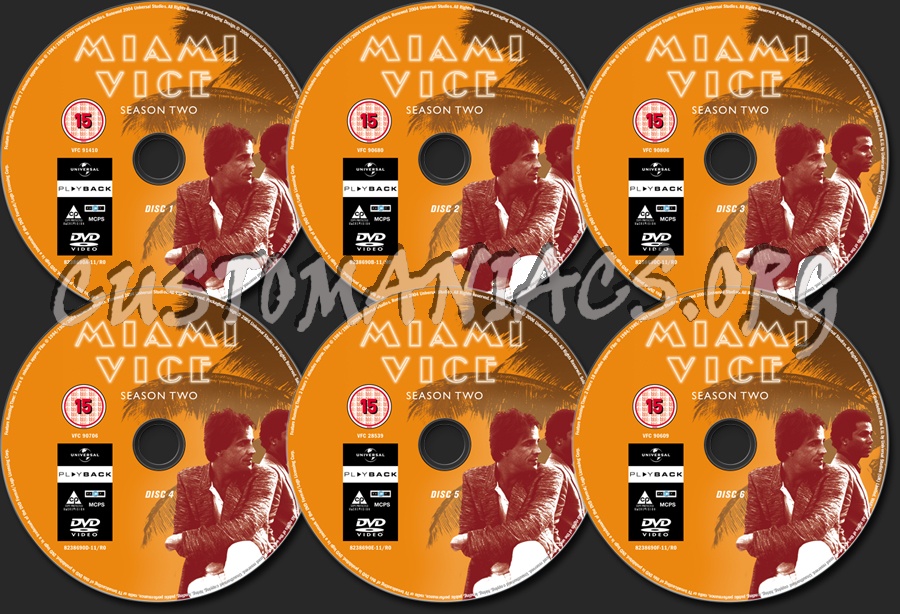 Miami Vice Season 2 dvd label
