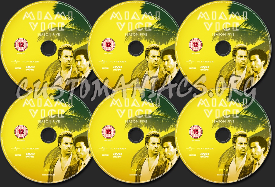 Miami Vice Season 5 dvd label