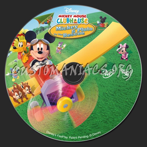 Mickey Mouse Clubhouse: Mickey & Pluto to the Rescue dvd label - DVD ...