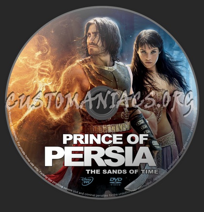 Prince of Persia: The Sands of Time dvd label