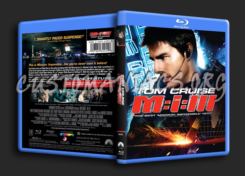 Mission Impossible 3 blu-ray cover