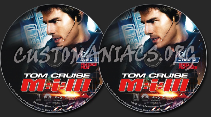 Mission Impossible 3 blu-ray label