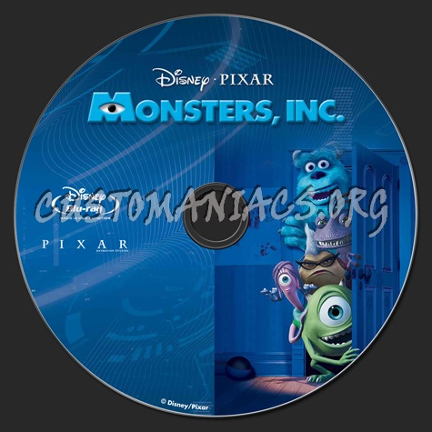 Monsters, Inc. blu-ray label