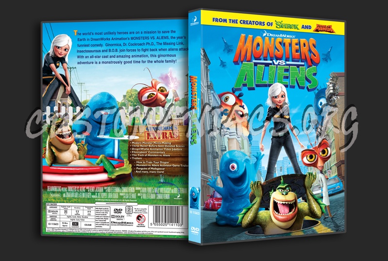 Monsters VS Aliens dvd cover