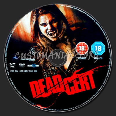 Dead Cert dvd label