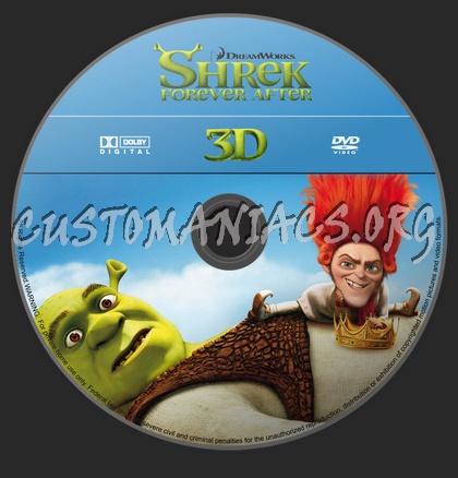 Shrek Forever After dvd label