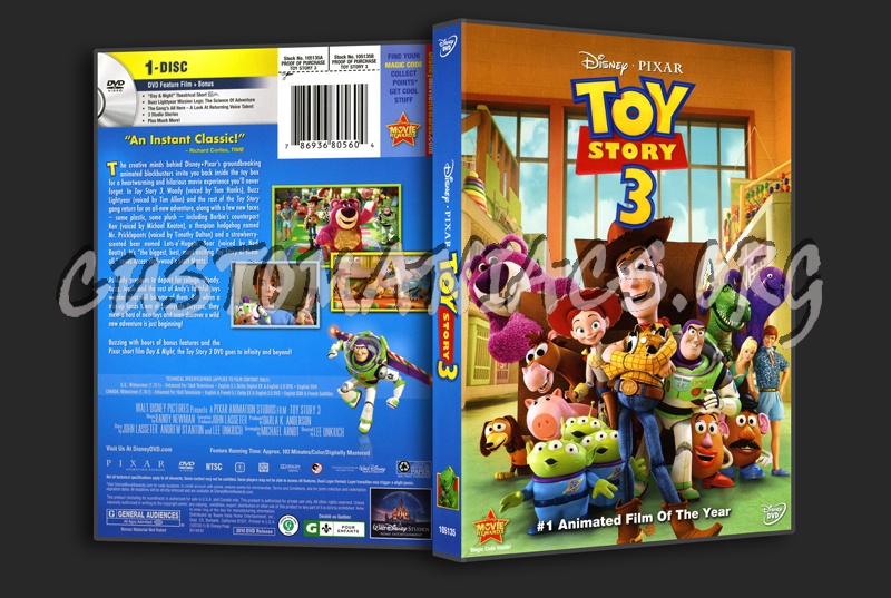 Toy Story 3 dvd cover