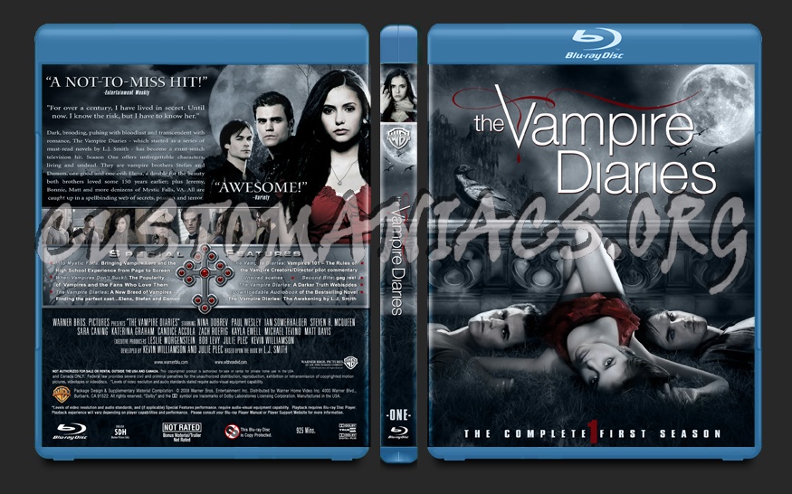 The Vampire Diaries Season One blu-ray cover