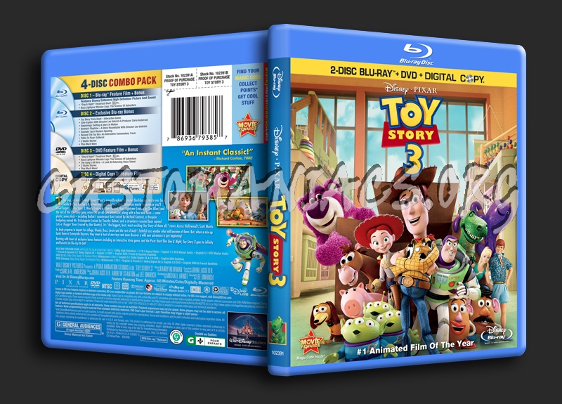 Toy Story 3 blu-ray cover