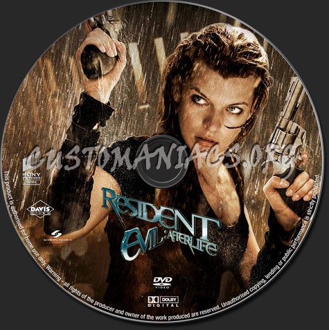 Resident Evil Afterlife dvd label