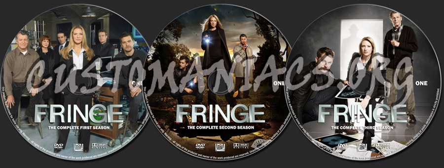 Fringe Seasons 1-3 dvd label