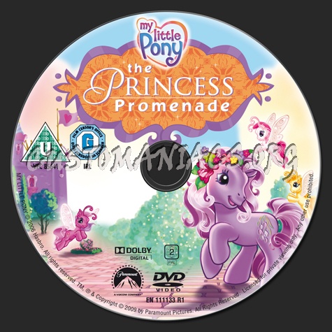 My Little Pony The Princess Promenade dvd label