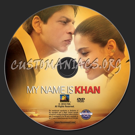 My Name is Khan dvd label