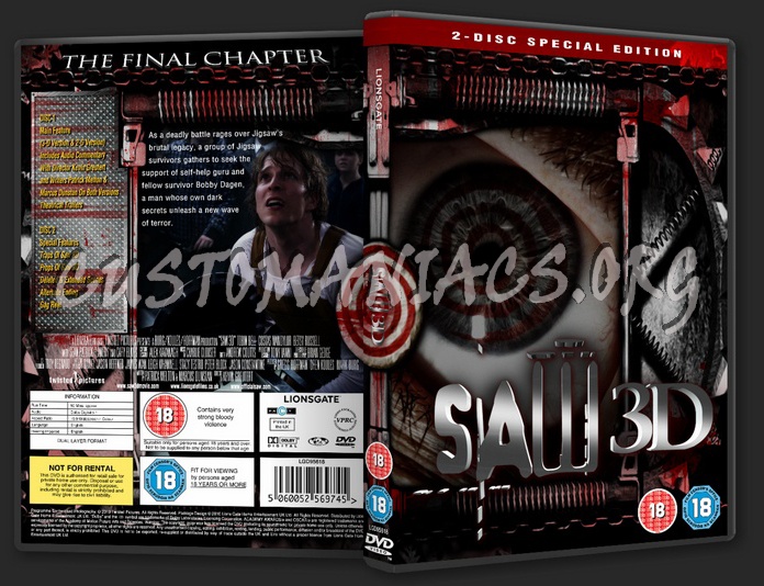 Saw 3D dvd cover