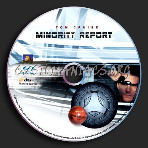 Minority Report blu-ray label