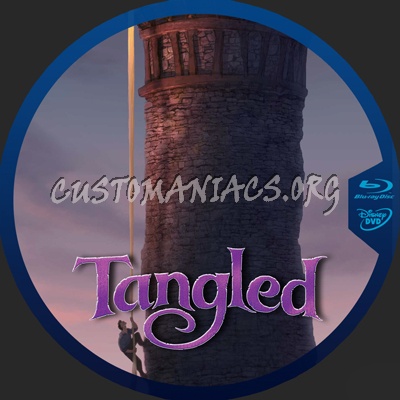 Tangled blu-ray label