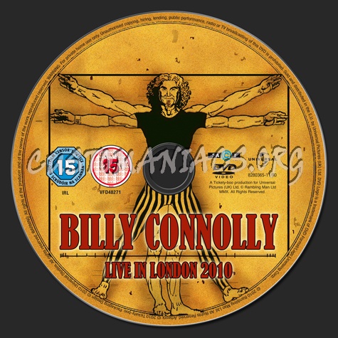 Billy Connolly Live in London 2010 dvd label